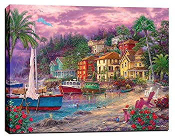 【中古】【輸入品・未使用】Cortesi Home 'On Golden Shores' Chuck Pinson作 キャンバスウォールアート 12インチ x 16インチ マルチカラー (CH-CA1216123)