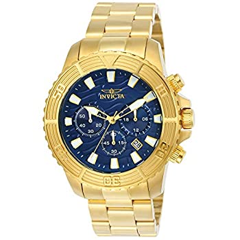 【中古】【インポート品・未当て嵌める】Invicta Men \u0026apos;s \u0026apos; Pro Diver \u0026apos; Quartzステンレス鋼スチール写真Casual Watch %ｶﾝﾏ% Color : gold-toned (模範例: 24001?)