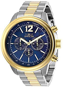 【中古】【インポート品・未当て嵌める】Invicta Men\u0027s Aviator Steel Bracelet \u0026 Case Quartz Blue Dial Analog Watch 28897 腕時計-その他