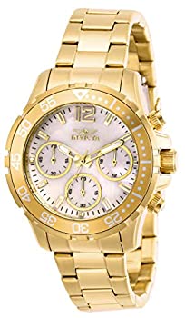 【中古】【インポート品・未当て嵌める】Invicta Women\u0027s Pro Diver Gold-Tone Steel Bracelet \u0026 Case Quartz White Dial Analog Watch 29456
