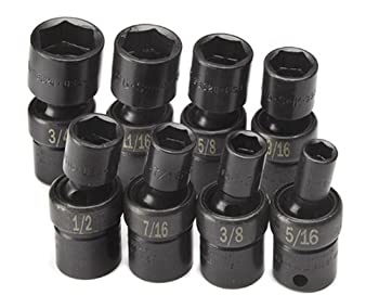 【中古】【輸入品・未使用】SK Hand Tools 33300 8-Piece 3/8-Inch Drive 6 Point Swivel Fractional Impact Socket Set [並行輸入品]