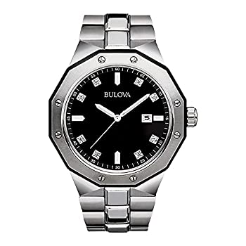 【中古】【インポート品・未当て嵌める】Bulova Men\u0027s 98D103 Marine Star Diamond Accented Stainless Steel Bracelet Watch【並行輸入品】