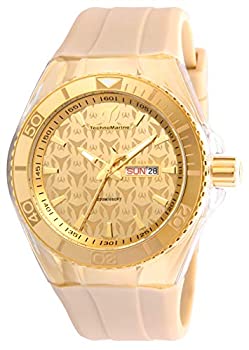 【中古】【インポート品・未当て嵌める】Invicta Men\u0027s Cruise Monogram Stainless Steel Quartz Watch with Silicone Strap%ｶﾝﾏ% Beige%ｶﾝﾏ% 29 (Model: TM-115064)