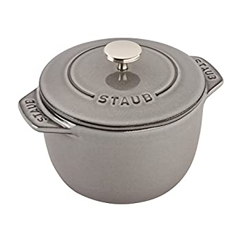 【中古】【輸入品・未使用】Staub Cast Iron Petite French Oven (0.75-qt%ｶﾝﾏ% Graphite Grey) by Staub