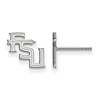 【中古】【輸入品・未使用】フロリダ州状態Extra Small (3?/ 8インチ) ポストイヤリング(10?Kホワイトゴールド)