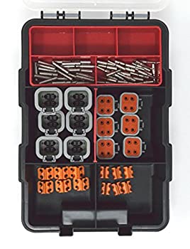 【中古】【輸入品・未使用】DEUTSCH DTP 4ピン グレーコネクターキット 72個 12-14AWG ソリッドコンタクト
