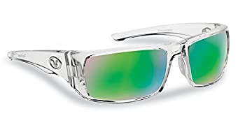 【中古】【輸入品・未使用】Flying Fisherman 7382CAG Morocco Polarized Sunglasses, Crystal Frames With Amber-Green Mirror Lenses|スカイマーケットプラス