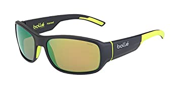 【中古】【輸入品・未使用】Bolle Heronサングラス、マットダークグレー&イエローブルー/イエロー