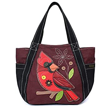 【中古】【輸入品・未使用】Chala Carryall ジップトート キャンバスハンドバッグ トップファスナー アニマルプリント US サイズ: One Size カラー: レッド|スカイマーケットプラス