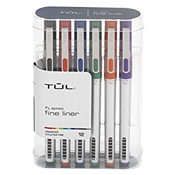 【中古】【輸入品・未使用】TUL ファインライナー 多孔質ポイントペン 極細0.4mm シルバーバレル アソートカラー 12本パック