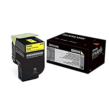 Lexmark 80C0H40%カンマ% 800H4 High Yield Toner Cartridge%カンマ% Yellow by Lexmark