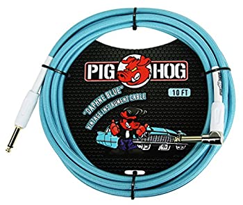 【中古】【輸入品・未使用】Pig Hog PCH10DBR 1/4 Straight to 1/4 Right-Angle Daphne Blue Instrument Cable%ｶﾝﾏ% 10 feet by PigHog