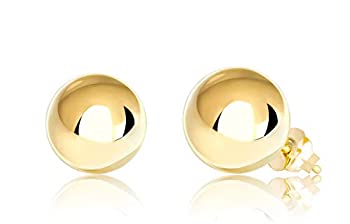 【中古】【輸入品・未使用】プレミアム 14K ゴールド ボール スタッド ピアス、2mm?10mm