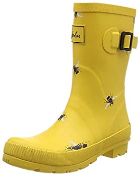 【中古】【インポート品・未当て嵌める】Joules レディース Mollywely レインブーツ%ｶﾝﾏ% ゴールドボタニカル ハチ%ｶﾝﾏ% 24