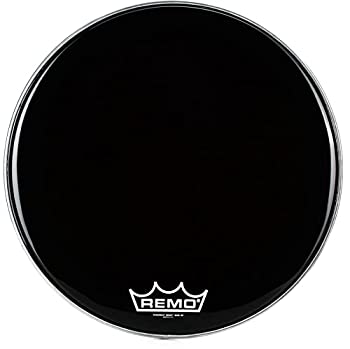 【中古】【輸入品・未使用】REMO ( レモ ) PM-424B-00 24%ﾀﾞﾌﾞﾙｸｫｰﾃ% エボニーパワーマックス マーチングバスドラムヘッド 24インチ ロゴ無し【1枚】