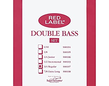 【中古】【輸入品・未使用】Super Sensitive Red Label 8107 Bass String Set%ｶﾝﾏ% 3/4