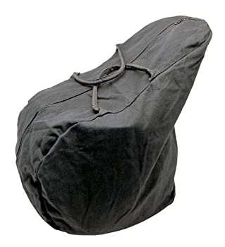 【中古】【輸入品・未使用】(Black) - Tough-1 Canvas English Saddle Carrying Bag