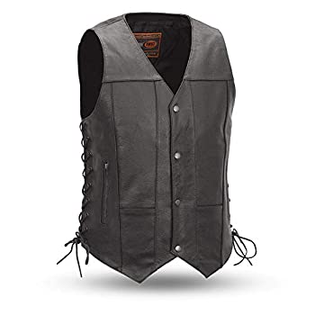 【中古】【インポート品・未当て嵌める】First Manufacturing Men\u0027s 10-Pocket Vest (Black%ｶﾝﾏ% Large) ウェア-ジャケット・アウター-メンズウェア