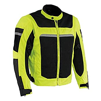 【中古】【輸入品・未使用】Milaukee performance-men 'sナイロン/メッシュコンボMoto Jacket w / armor-blk /ネオンgreen-2?X｜スカイマーケットプラス