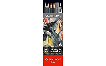 【中古】【輸入品・未使用】カランダッシュ Caran d\'Ache 779.313グラファイトラインマルチテクニック水溶性セット - 13メタルボックスの描画ツール