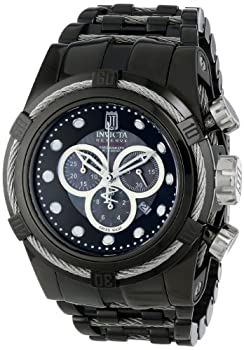 【中古】【インポート品・未当て嵌める】Invicta 14425 メンズ取っておく ブラックダイヤルブラックIPスティールブレスレットクロノダイブウォッチ