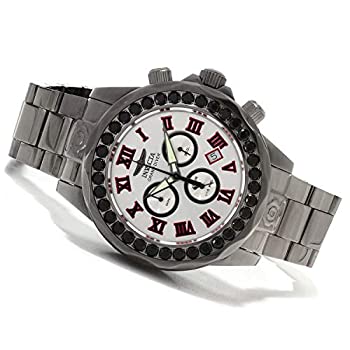 【中古】【インポート品・未当てはめる】Invicta Mens Pro Grand Diver Limited Swiss Black Spinel Accent Gunmetal IP Bracelet Watch 14536