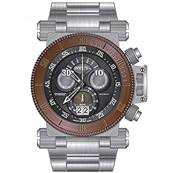 【中古】【インポート品・未当て嵌める】Invicta Coalition Forcesクロノグラフブラックダイヤルステンレス鋼メンズ時辰儀17645
