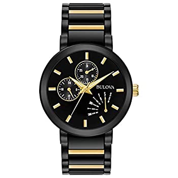 【中古】【輸入品・未使用】Bulova Black-Gold Tone Classic 98C124