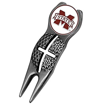 【中古】【輸入品・未使用】Mississippi State Bulldogs Black Nickel Crosshair Divot Tool
