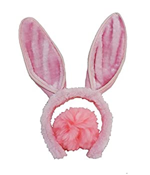 【中古】【輸入品・未使用】ホットピンクPlush Bunny Ears Headband & Fuzzy Tailコスチュームセット