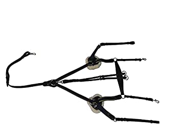 【中古】【インポート品・未当て嵌める】(Horse%ｶﾝﾏ% Black) - Henri de Rivel HDR Pro 5 Point Elastic Breastplate Cob Oak Bark スポーツ・アウトドア-その他