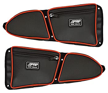【中古】【輸入品・未使用】サイドドアバッグ 2シート用 Polaris RZR XP 1000ドア用 レッドパイピング付き 運転席側バッグ 助手席側1枚