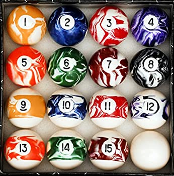 【中古】【輸入品・未使用】テーブル ビリヤード ボールセット Marble/Swirl Style-【並行輸入品】