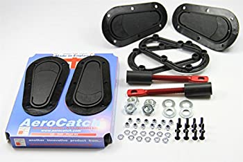 【中古】【輸入品・未使用】Aerocatch パネル下フラッシュフードラッチとピンキット - ブラック(パネル下、取り付けキットなし)