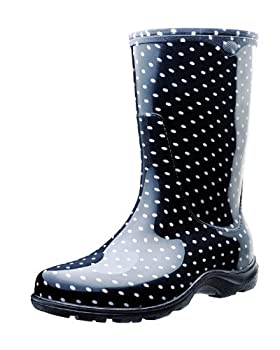【中古】【インポート品・未当てはめる】PRINCIPLE PLASTICS Tall Boot%ｶﾝﾏ% Black Polka Dot%ｶﾝﾏ% Women\u0027s Size 6