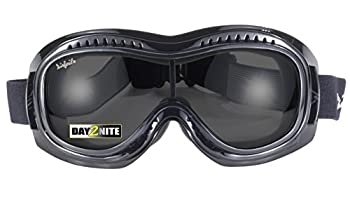 【中古】【輸入品・未使用】Pacific Coast Airfoilパッド入り' Fit Over Glasses ' Riding Goggles (ブラックフレーム/グレーPhotochromatic )｜スカイマーケットプラス