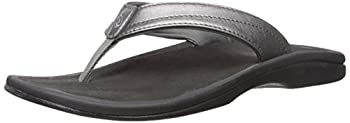 【中古】【インポート品・未当て嵌める】OluKai Ohana Sandal - Womens Pewter/Black 10