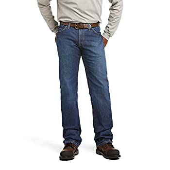 【中古】【インポート品・未当て嵌める】Ariat FR M4 ローライズ 細工物導管 ブーツカットパンツ - メンズ 耐久性ズボン下%ｶﾝﾏ% フリント%ｶﾝﾏ% 34W x 36L