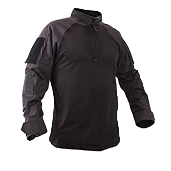 【中古】【輸入品・未使用】ロスコ　コンバットシャツ　ジッパー付　ブラック (2XL%ｶﾝﾏ% ブラック)