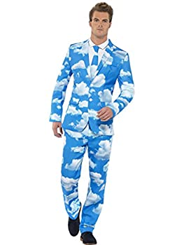 【中古】【輸入品・未使用】Smiffys Men's Blue/White Sky High Suit - Large