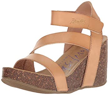 【中古】【インポート品・未当てはめる】[ブローフィッシュ] Women\u0027s Hapuku Nude Dyecut Pu High-Top Wedged Sandal - 8M