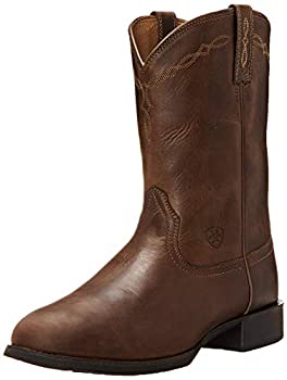 【中古】【輸入品・未使用】Ariat Heritage Roper ワイドスクエアトゥ ウェスタンブーツ - メンズ トラディショナルレザー カントリーブーツ US サイズ: 10 カラー: ブラウ