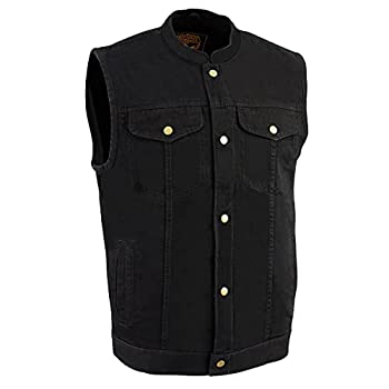 【中古】【輸入品・未使用】Biker's Edge メンズ デニム クラブスタイル ベスト XXX-Large ブラック DM2238-3X-BLACK｜スカイマーケットプラス