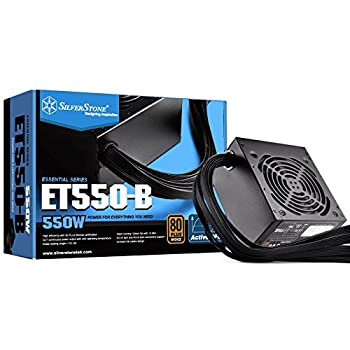 【中古】【輸入品・未使用】SilverStoneテクノロジ550 W 80プラスブロンズATX PSU（フラットブラックケーブル付き）ET 5 5 0 B電源