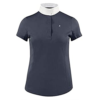 【中古】【インポート品・未当て嵌める】(Dark Navy%ｶﾝﾏ% 34) - Horze Blaire Women\u0027s Short-Sleeved Functional Show Shirt