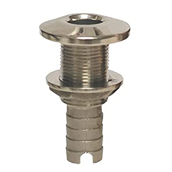 【中古】【輸入品・未使用】Groco ステンレススチール ストレートホース スルーハル継手 1-1/2インチホース用