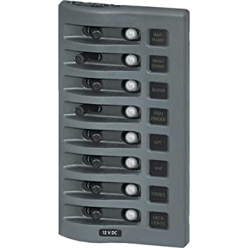 【中古】【インポート品・未当て嵌める】Blue Sea Systems 4378 ウェザーデッキ 雨合羽 電気回路ブレーカーパネル - 8空間的関係 - 薄墨色