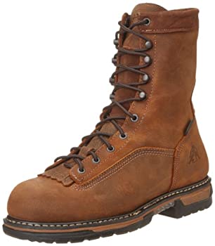【中古】【輸入品・未使用】Rocky FQ0006698 Men's BRN 8%ダブルクォーテ% WRK S/T Medium 8 Work Boots Brown