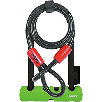 【中古】【インポート品・未当て嵌める】ABUS Ultra 410 Mini LS w/Cable by Abus スポーツ・アウトドア-自転車用アクセサリー
