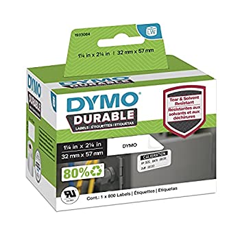 【中古】【輸入品・未使用】LabelWriterラベルプリンタ用のDYMO LW耐久性工業用ラベル、白ポリ、2-1 / 4%ﾀﾞﾌﾞﾙｸｫｰﾃ%x 1-1 / 4%ﾀﾞﾌﾞﾙｸｫｰﾃ%、ロール800（1933084）｜スカイマーケットプラス